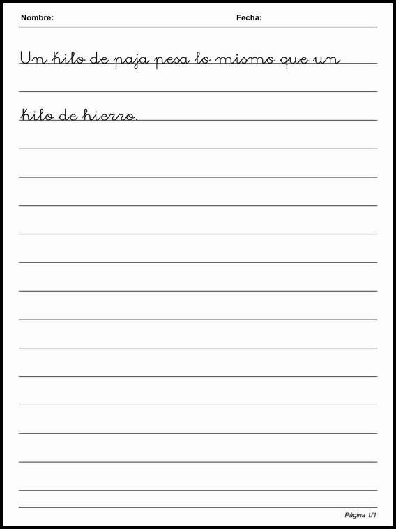 Handwriting in Simple Lines to learn Spanish 79