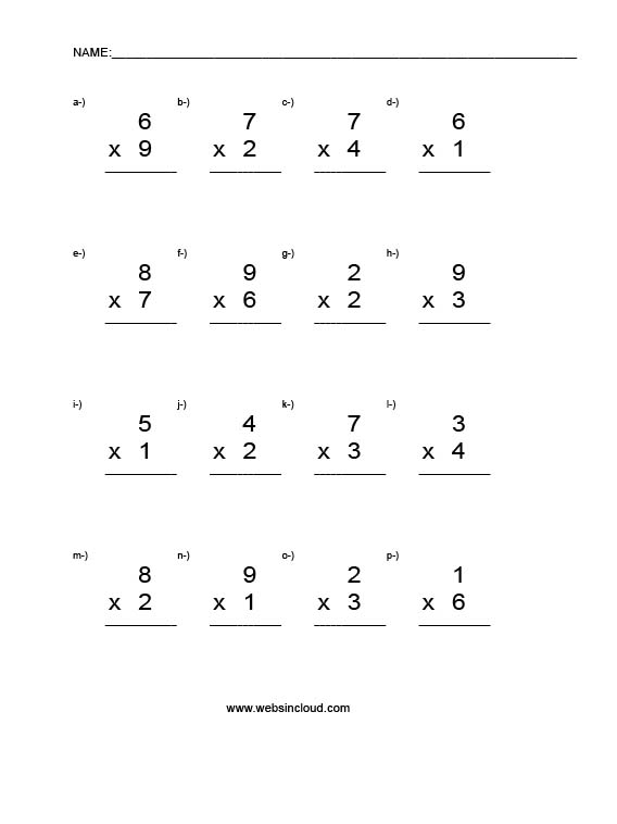 Multiplication easy 8