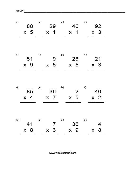 Multiplication easy 9