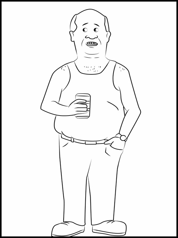 Printable Coloring Book King of the Hill 7