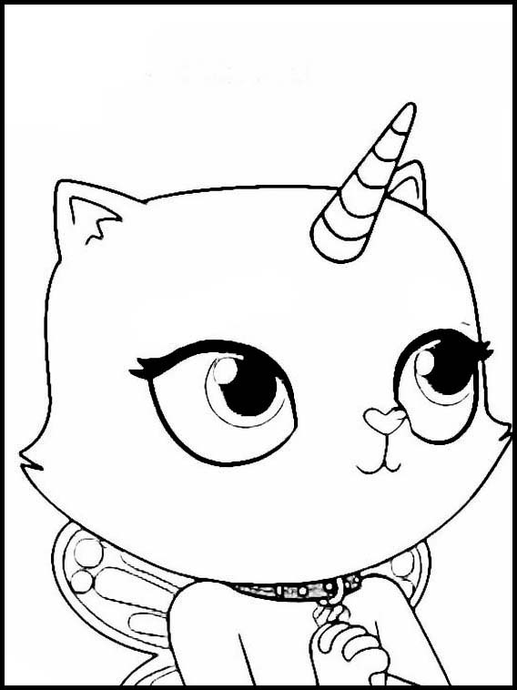 Coloring Game Rainbow Butterfly Unicorn Kitty 8