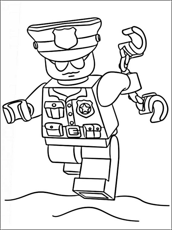 Free Printable Coloring Pages Lego Police 9