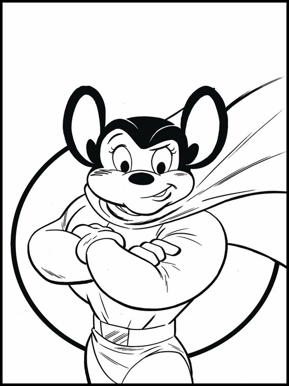 mighty mouse coloring pages - photo #12