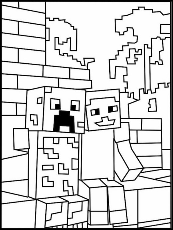 free printable coloring pages minecraft 9