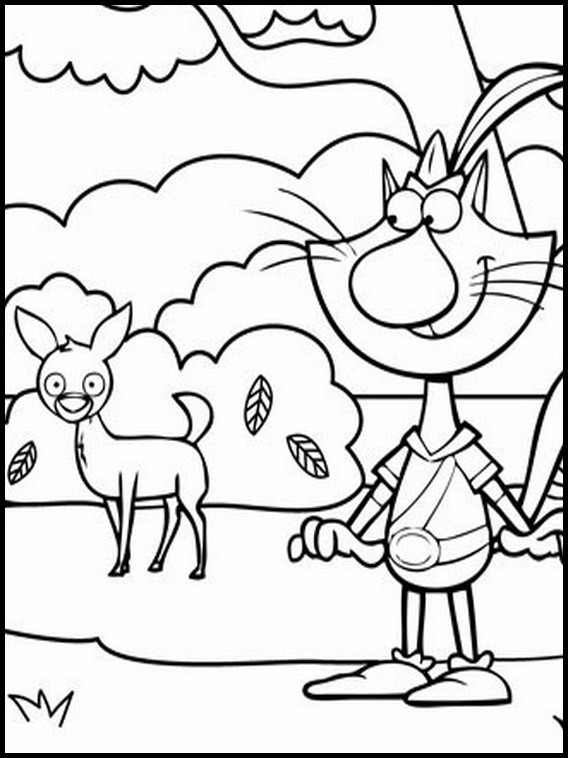 Nature Cat Printable Coloring Pages 3