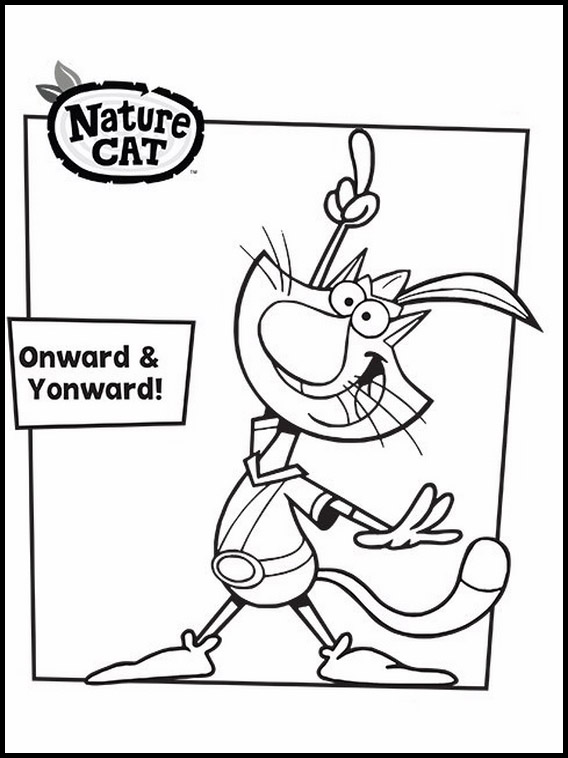 Coloring pages kids: Nature Cat Coloring Sheet