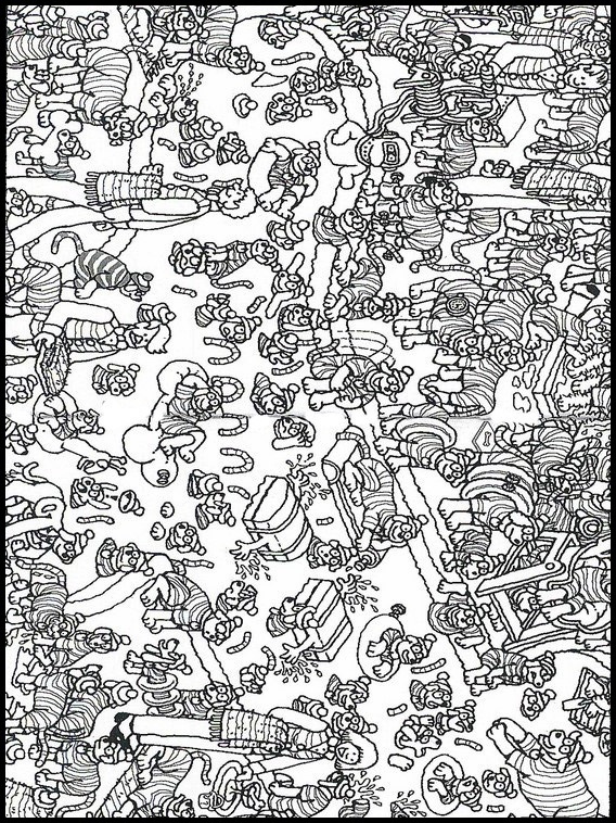 Coloring Book Where's Wally? 4