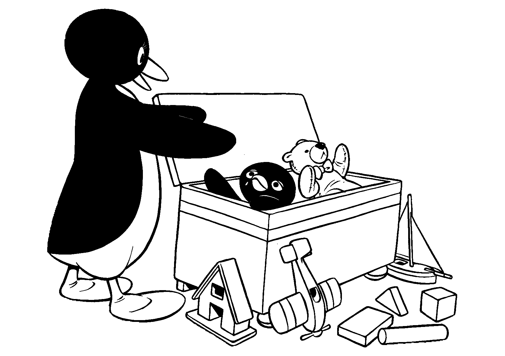 Coloring Pages Pingu 1